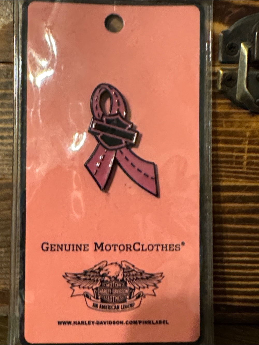 Harley-Davidson Pink Ribbon Enamel Pin